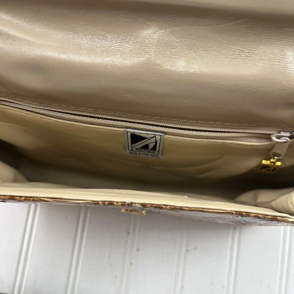 Vintage 1970s J Renee Brown Snakeskin Purse Tan Beige Brown - Picture 3 of 6